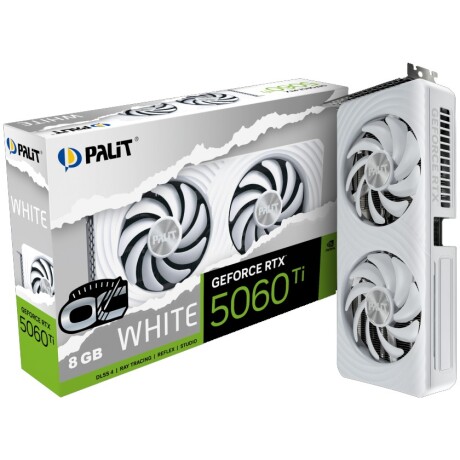 Tarjeta Video Palit Rtx 5060TI Oc 8GB Blanca 001