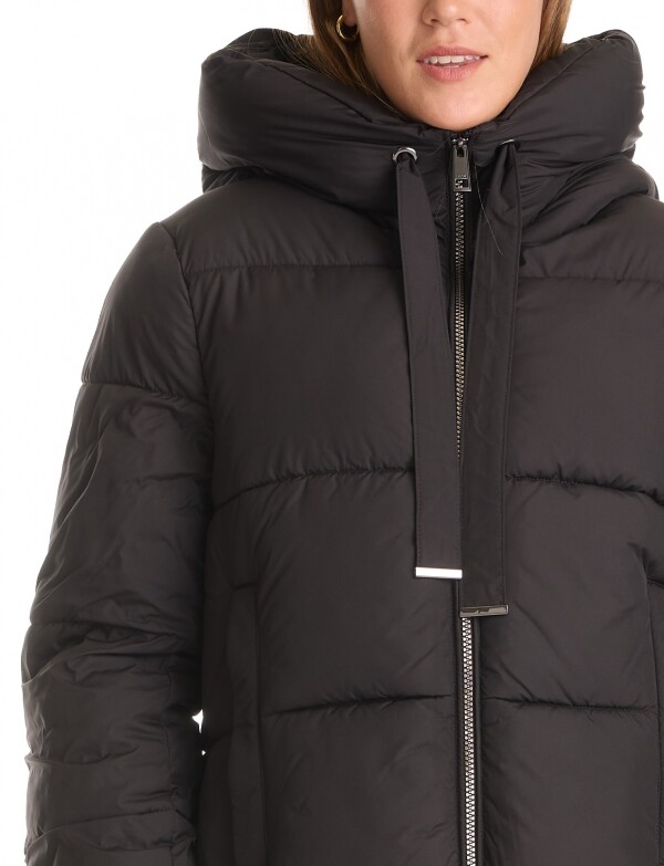 Campera Puffer Capucha NEGRO