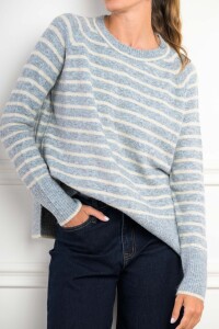 Sweater Rayado Celeste