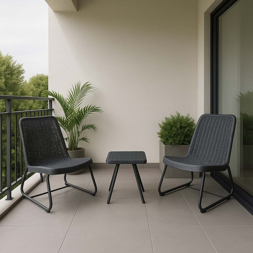 SET DE TERRAZA POLIPROPILENO GRIS BRISA