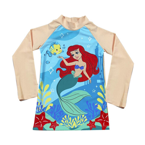 Remera UV Malla Infantil La Sirenita