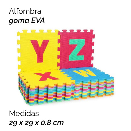 Alfombra Goma Eva X10 Diseño Letras 2454 Unica