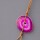 Simple Ágata Necklaces Fucsia