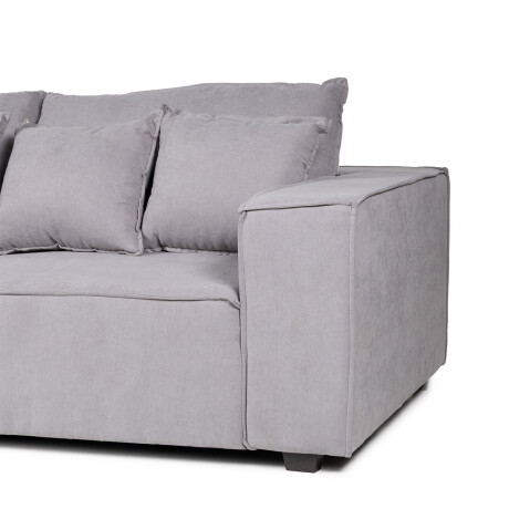 Sofá Modular Maia (4 módulos) - Tela Microfibra 12074 (Gris)
