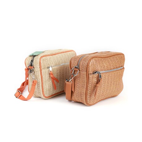 Bandolera Canva Bora-Bora con correa en hilo Beige