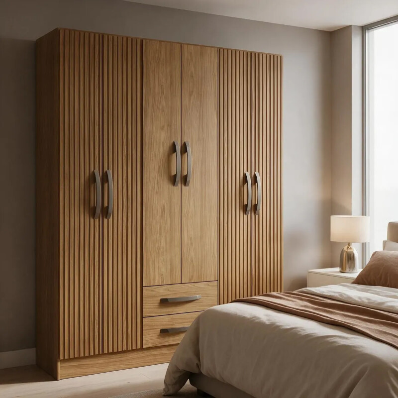 Ropero 6 Puertas 2 Cajones Armario Placard Roperia marron Ropero 6 Puertas 2 Cajones Armario Placard Roperia Marron