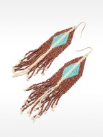 Pendientes Con Cuentas Rombo multicolor