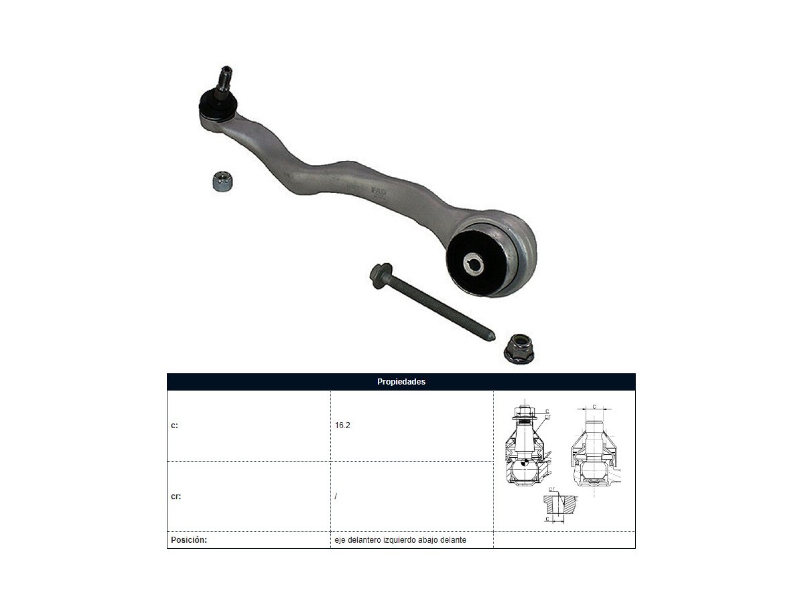 Brazo De Suspensión Del BMW 328I (F30)/330I (F30)/120I (F20)/316I (F30)/118I (F21)/318I (F30)/118I (F20)/220I (F22)/116I (F20)/ 