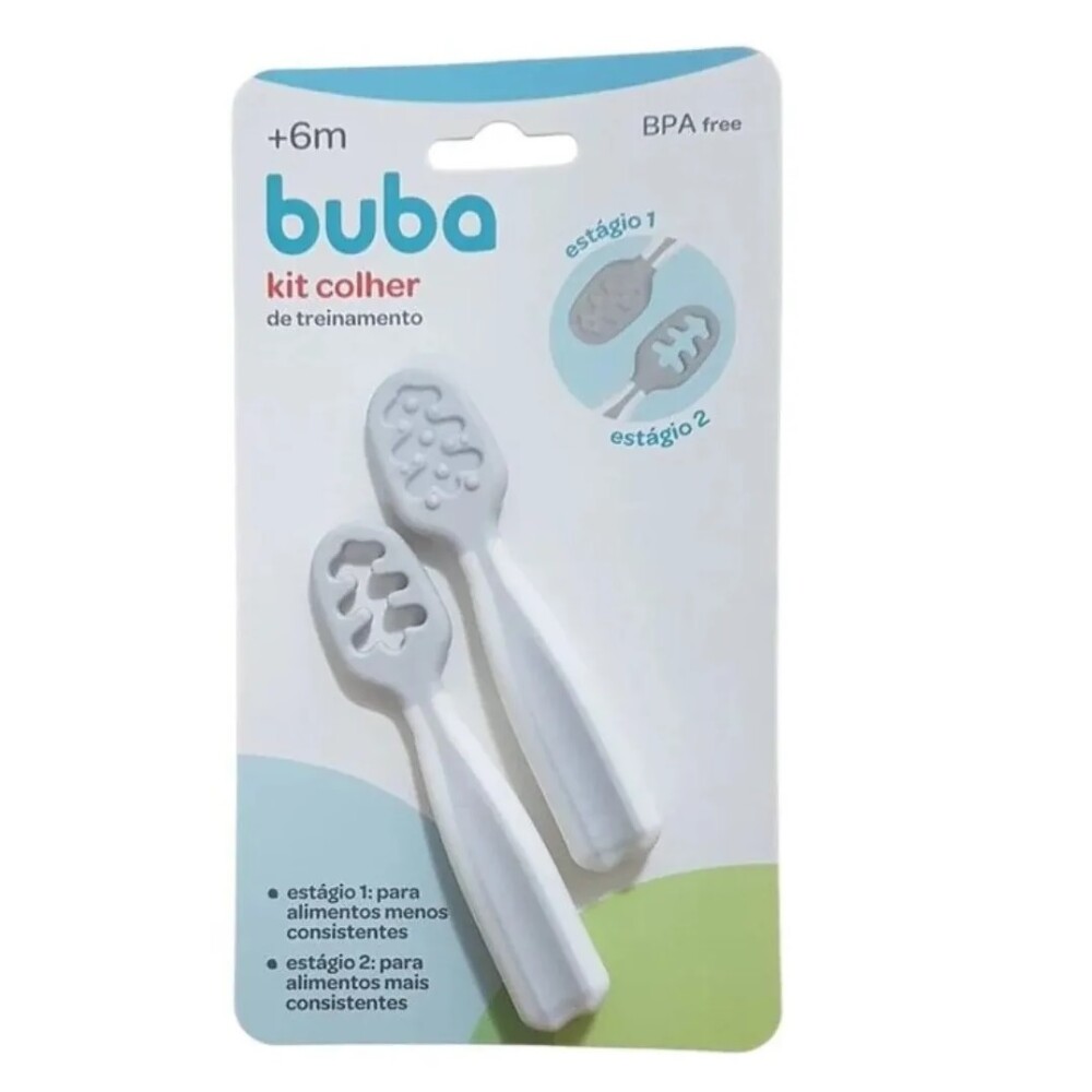 Set cubiertos BLW BUBA gris