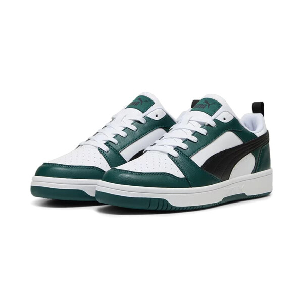 Championes Puma Rebound V6 Low de Hombre - 392328 34 Blanco-verde