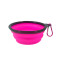 Comedero Bebedero Silicona Plegable Paseo 13cm Color rosa chicle