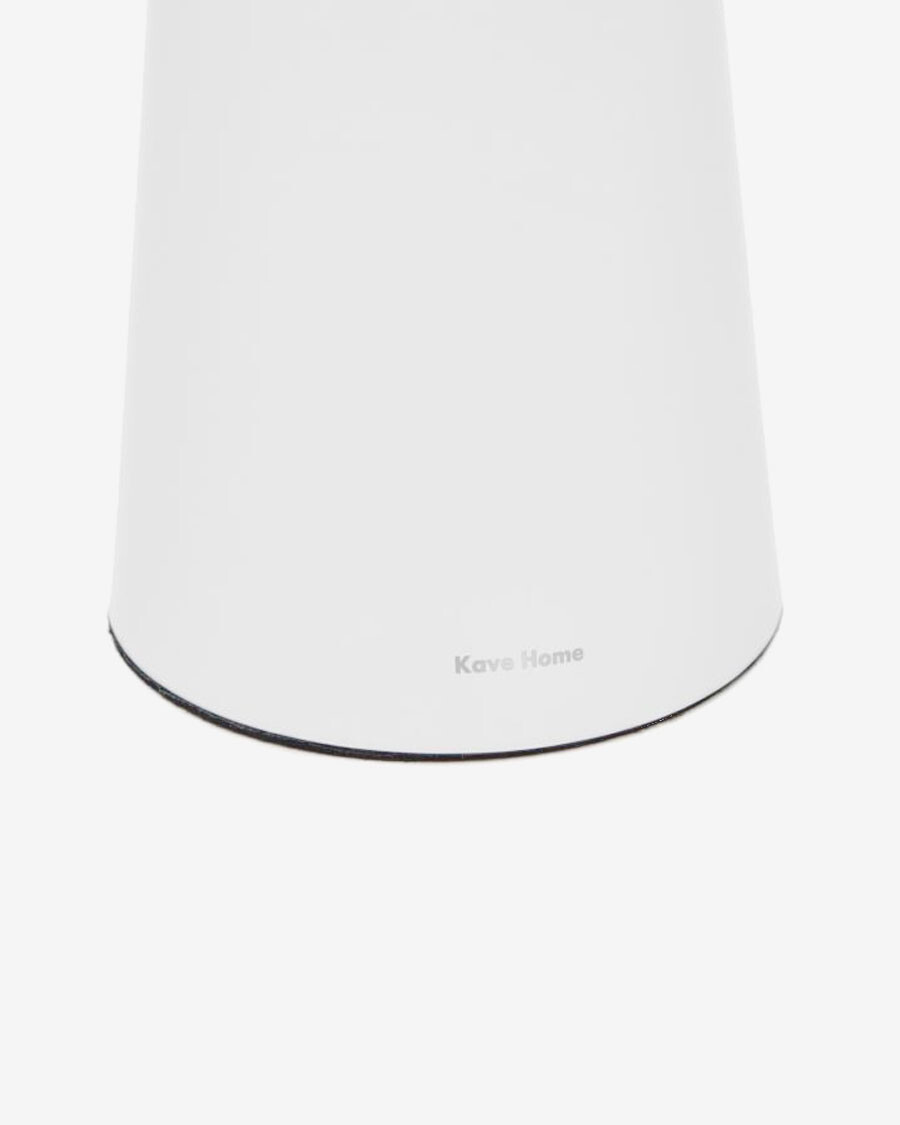 Lámpara de mesa Arenys grande de exterior con acabado pintado blanco