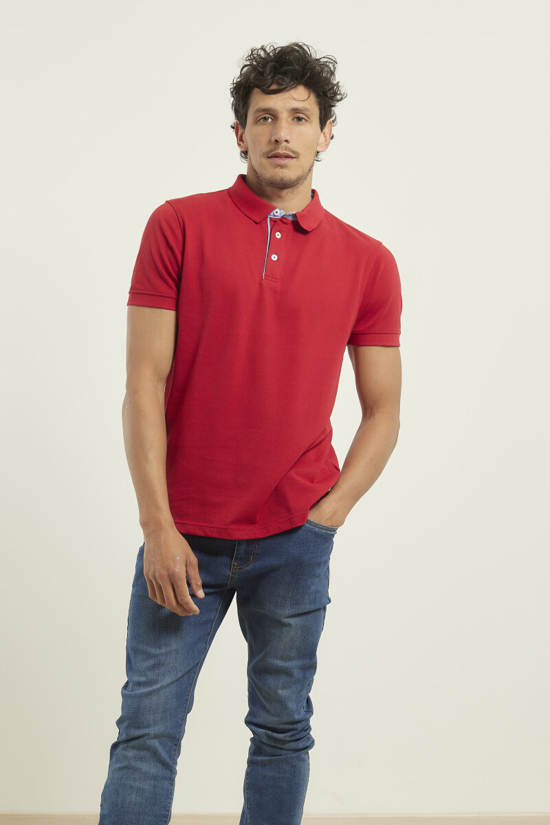 REMERA HARRINGTON LABEL - Rojo 