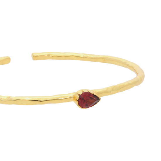 Pulsera Karvik Granate Plata 925 Y Baño De Oro 0