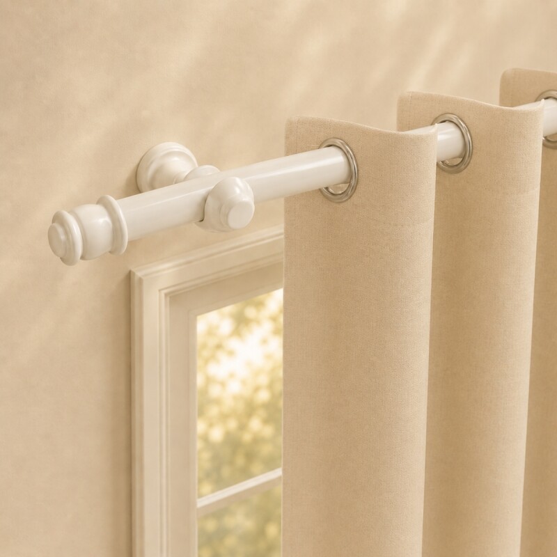 Barrote cortina metal EuroClassic 2,0m + 2 soportes BLANCO