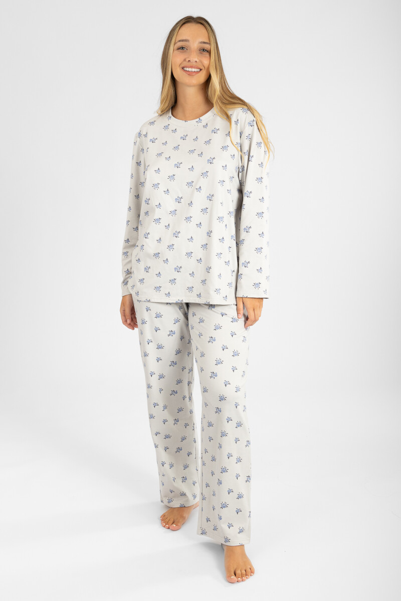 Pijama yummy brush fullprint - Gris 