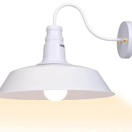 Lampara Farol Campana De Pared Vintage Retro Blanco