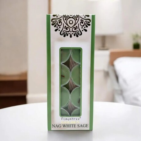 Pack Velas Aromáticas x10 Viajyshree Golden Nag White Sage