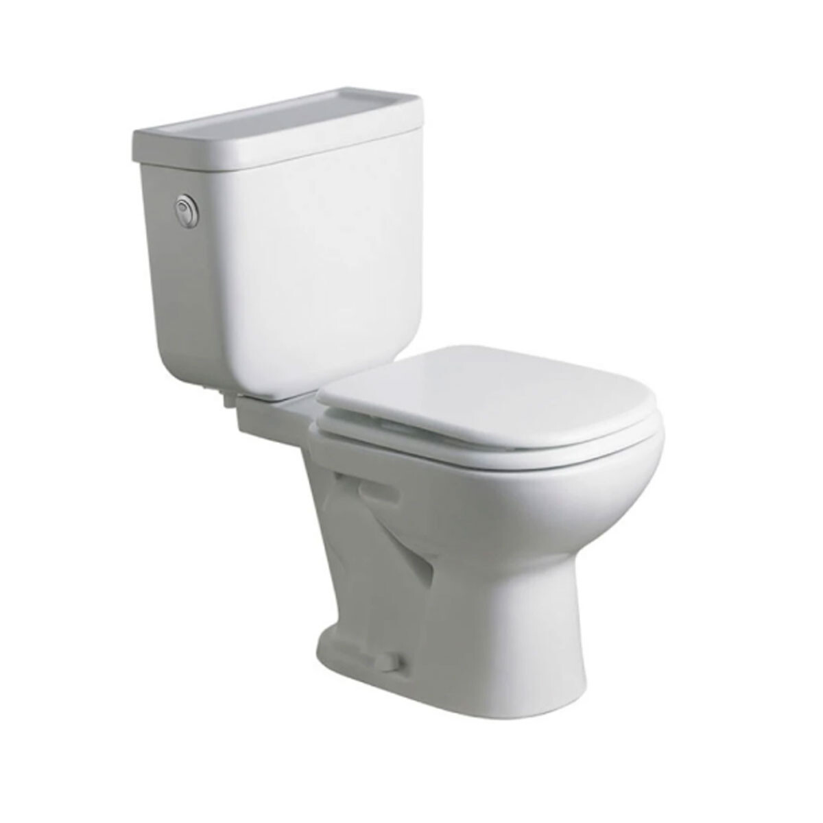 Inodoro Con Mochila Bari Blanco Brillante De Loza Para Baño 