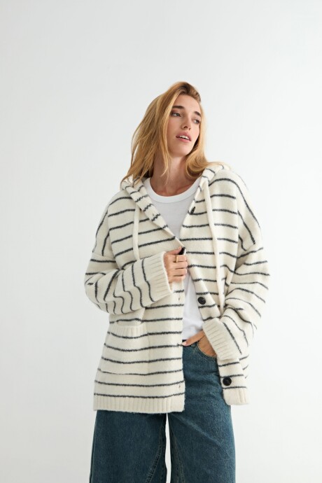 SACO MAGNOLIA C/CAPUCHA CRUDO