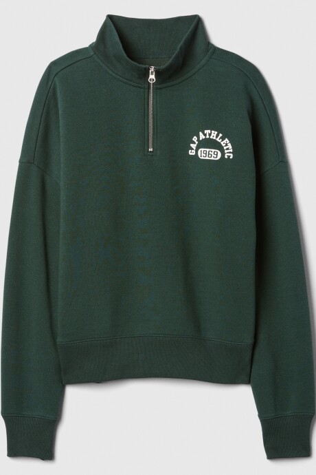Buzo Deportivo Logo Gap Medio Cierre Mujer Essex Green 702