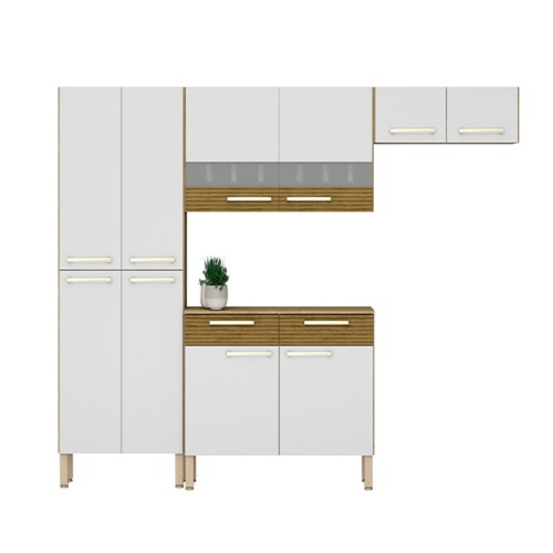 Mueble Cocina Nala 221cm Modular 8 Puertas Freijó Premium Mueble Cocina Nala 221cm Modular 8 Puertas Freijó Premium