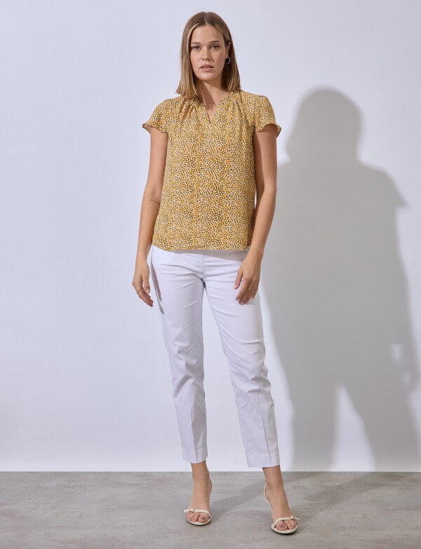 Blusa Dots MOSTAZA/MULTI