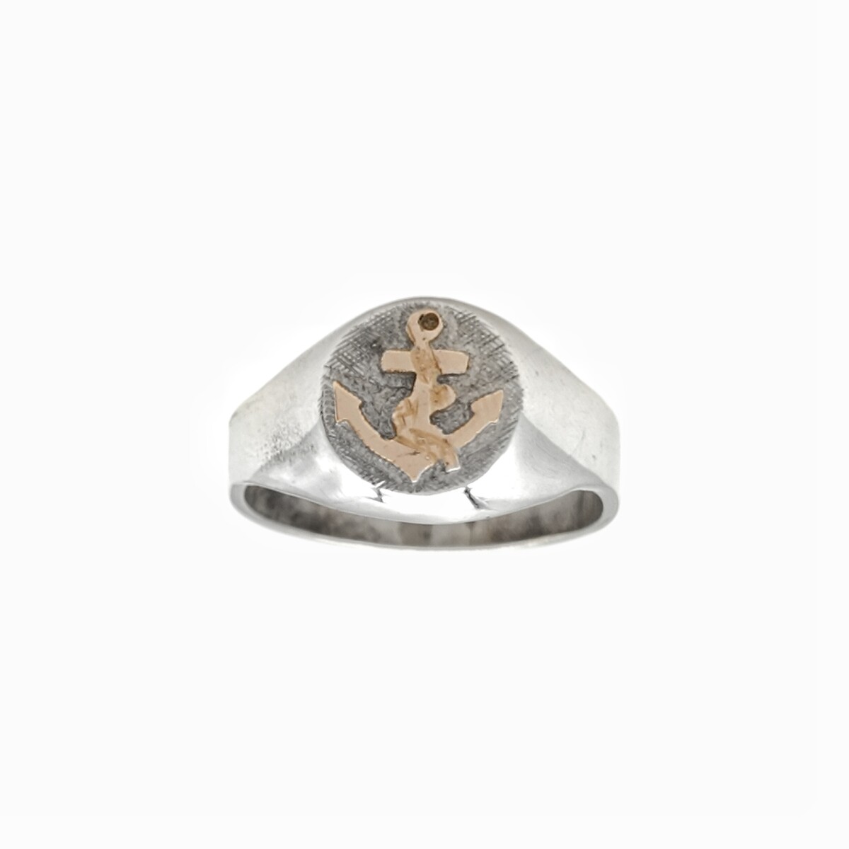 Anillo Profesión Marinero -Plata y Oro - AP5050 - sinpiedra 