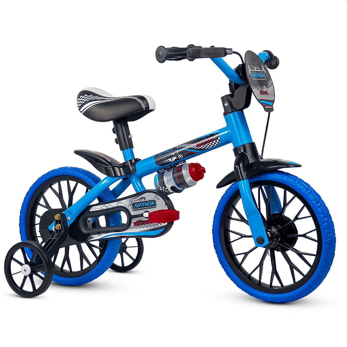 Bicicleta Niño Montaña Rod. 12 Y Caramañola - Azul-Negro 