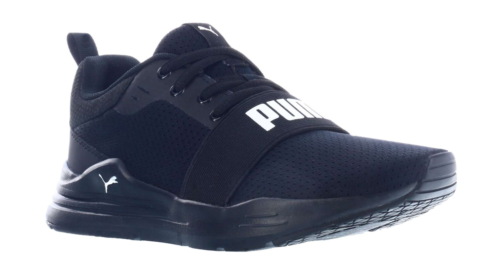 Championes Infantiles Puma Wired Run Kids - Negro - Blanco 