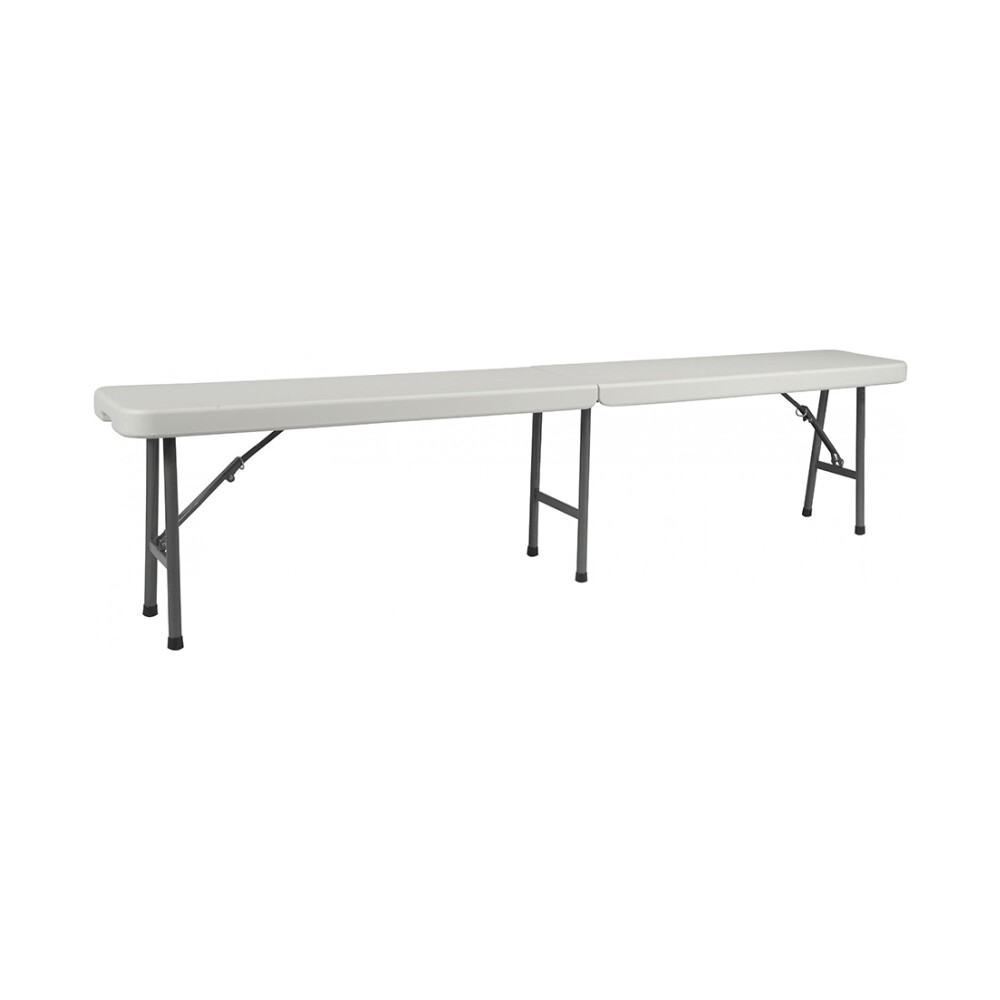 BANCO PLEGABLE BLANCO POLIETILENO Y METAL BAGAN