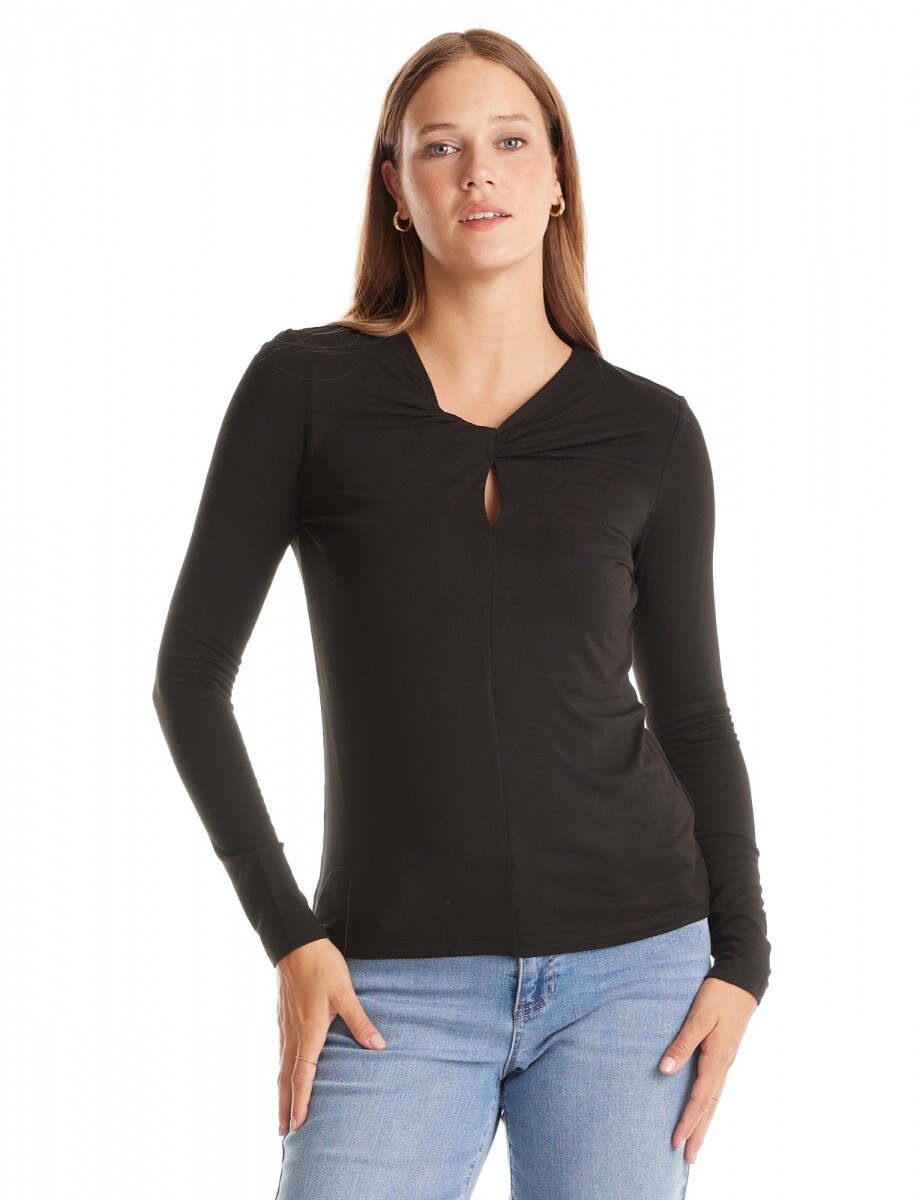 Remera Entrelazada - Negro 