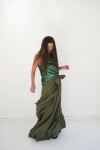 Wave Skirt Lino Verde