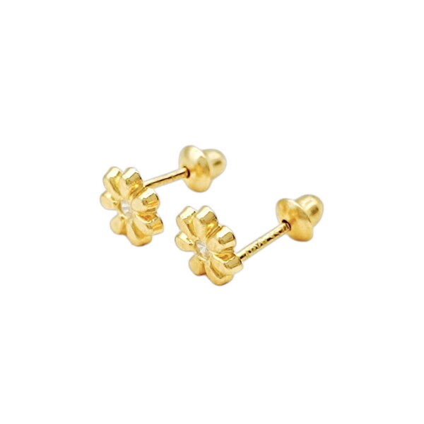 Abridores Flor-Oro Bajo- Zirconia blanca-AB8025 Conpiedra