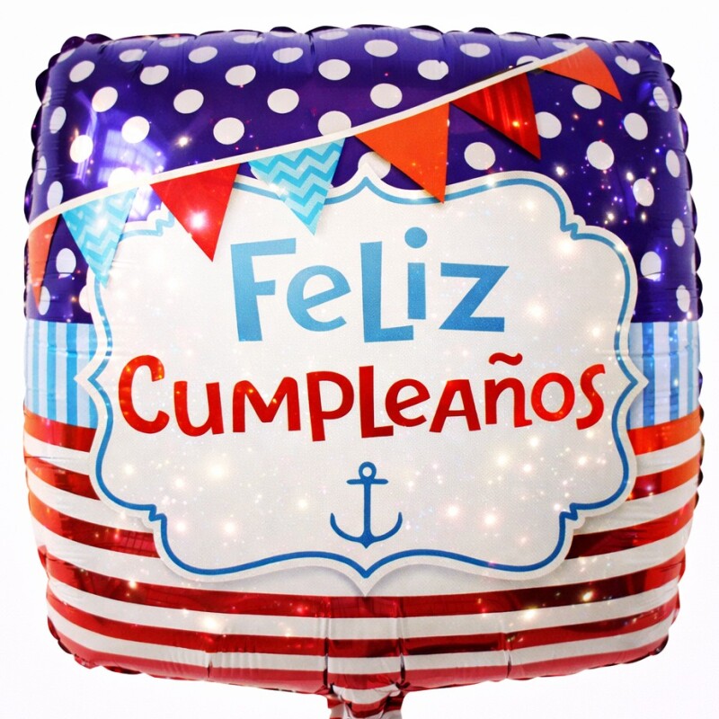 Globo Helio Feliz cumpleaños marinero Globo Helio Feliz cumpleaños marinero