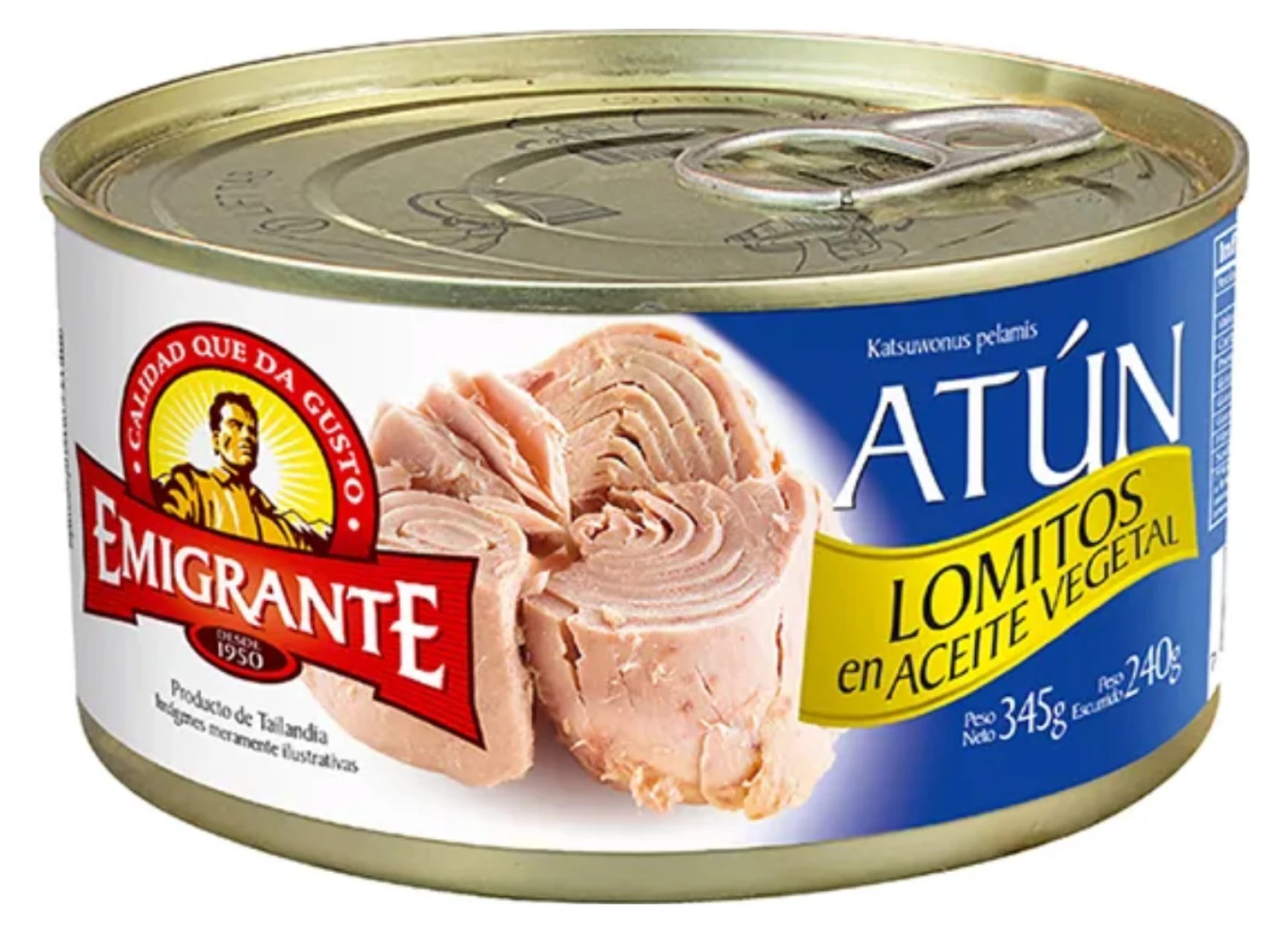 ATUN LOMITO ENT ACEITE LATA 354G EMIGRANTE 