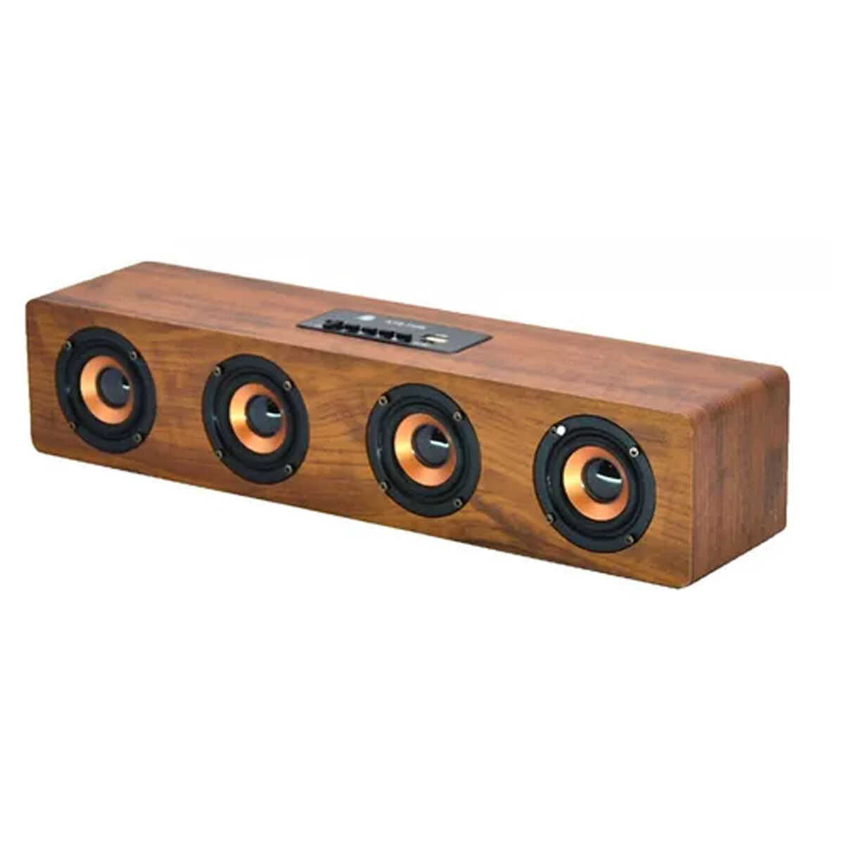 Parlante portátil bluetooth KTS-1108 4x2" retro horizontal 