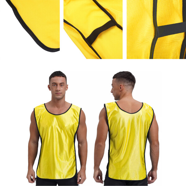 Chaleco Entrenamiento Deportes Futbol Adultos Unisex Fitness Variante Color Amarillo