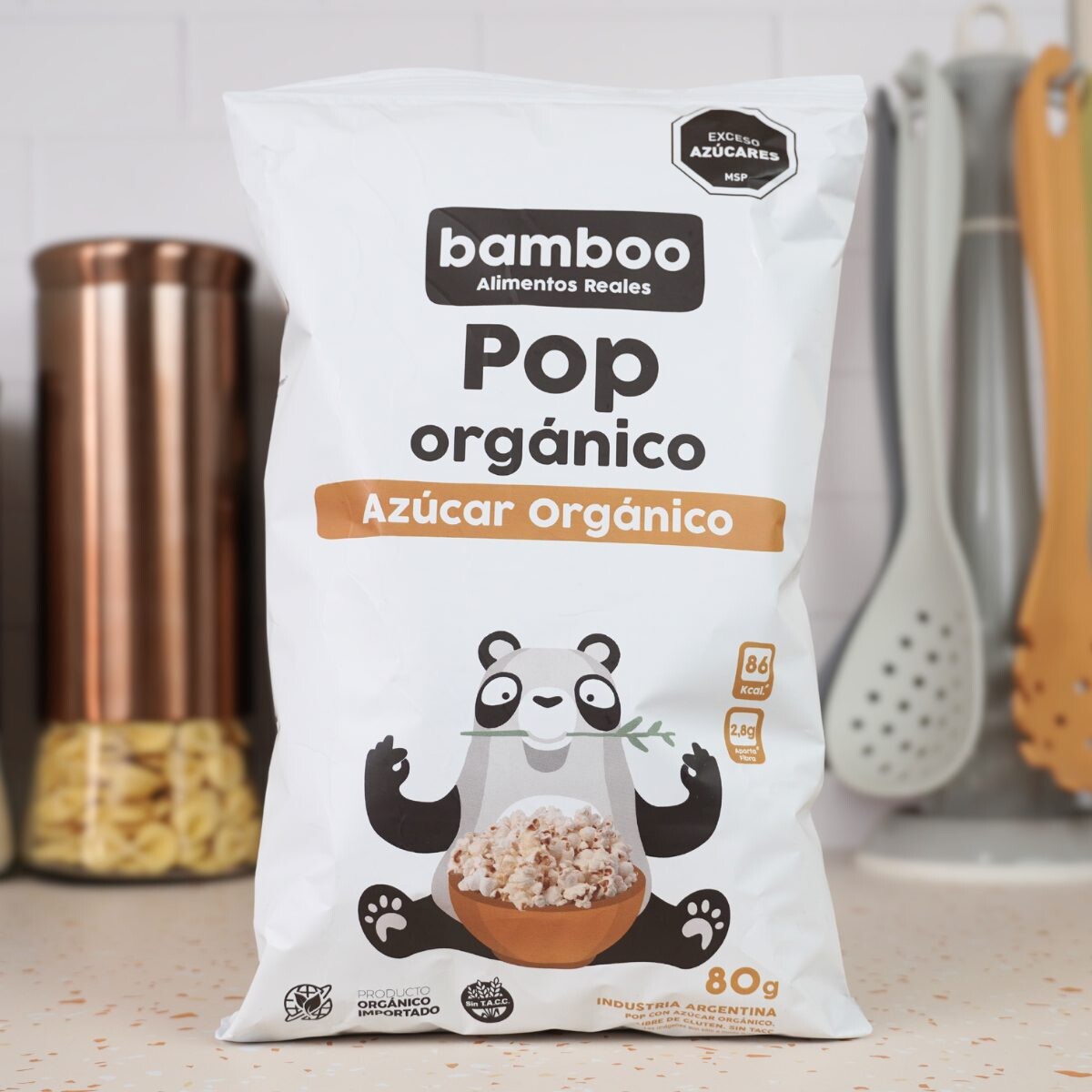 Pop orgánico con azúcar 80g Bamboo 