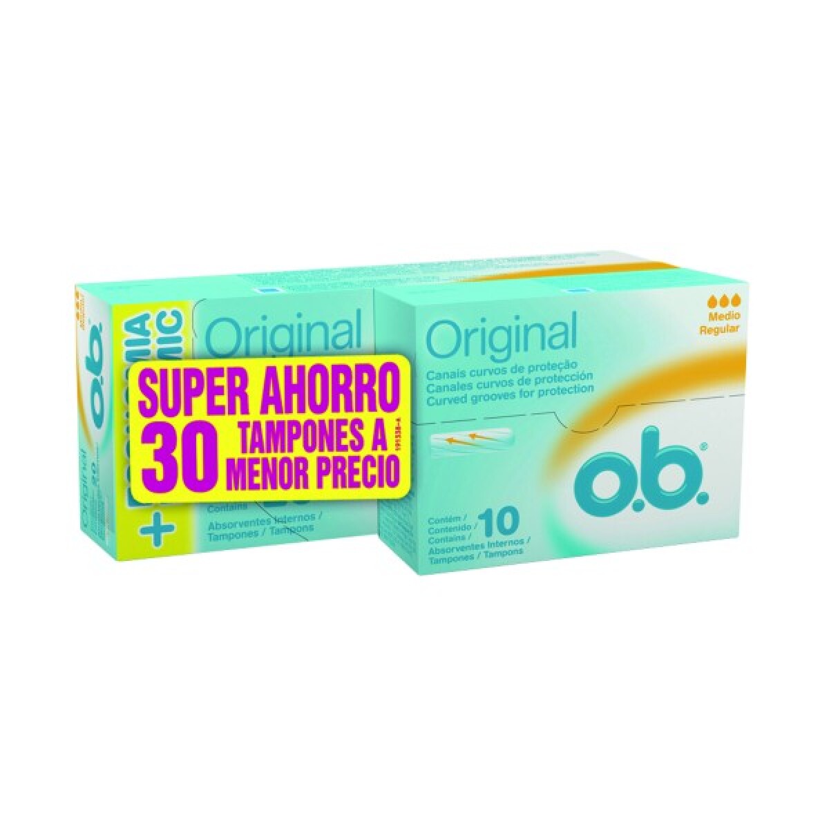 Pack Tampones O.B. Medio 20 + 10 | Higiene Femenina