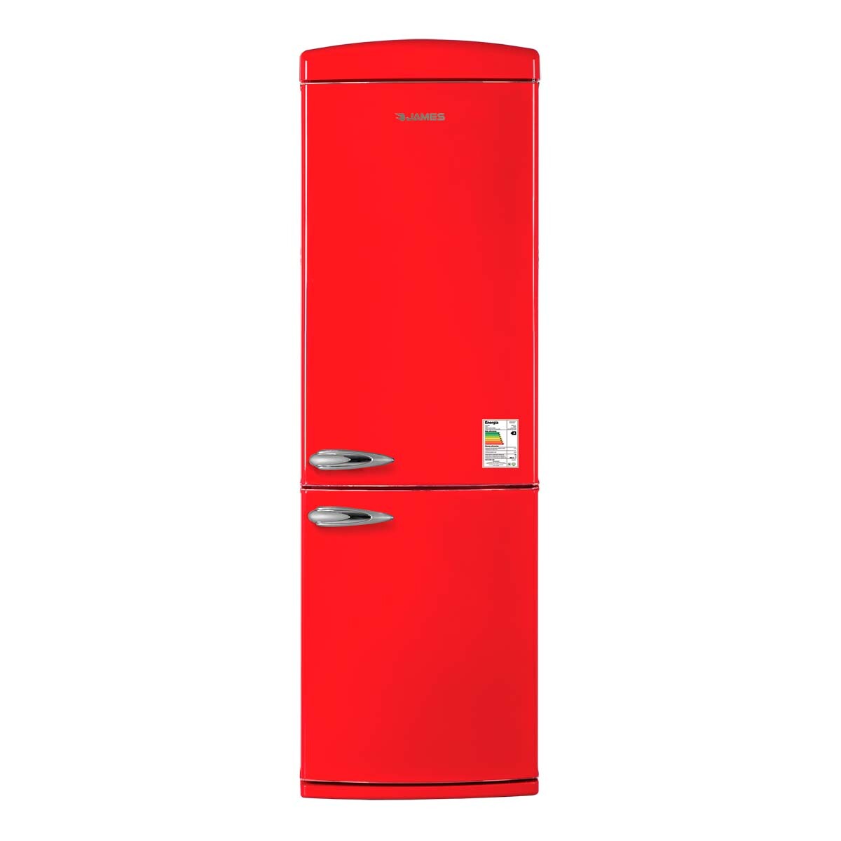 Heladera James J-373 roja combi 