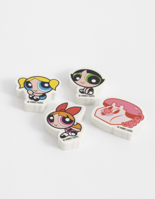 Útiles Varios Set De Gomas De Borrar "chicas Superpoderosas" - Combinacion Multicolor