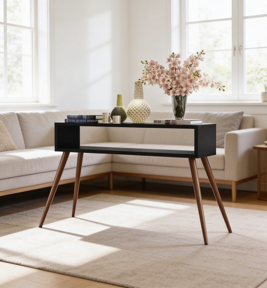 Aparador Moderno Quad 120cm - Negro 