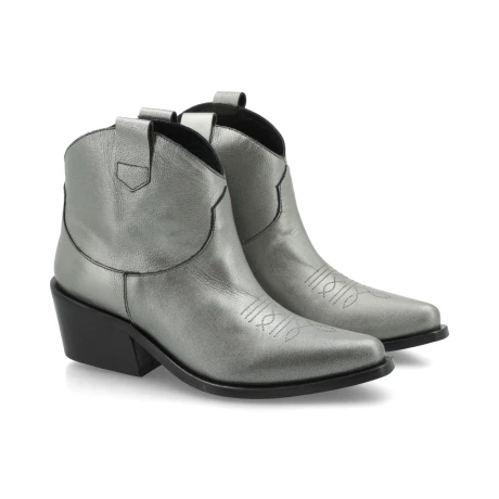 BOTA VENET - CUERO AURORA PLATEADO