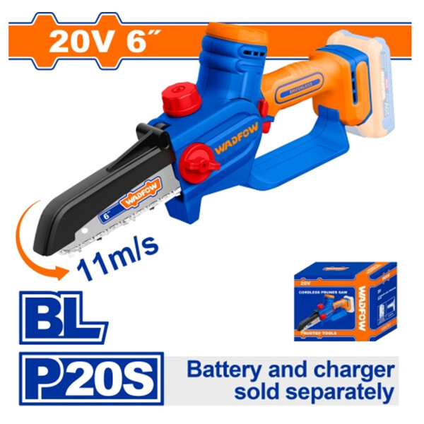 MINI MOTOSIERRA 6´´´´ A BATERIA P20S 20V BRUSHLESS C/CADENA + VAINA + LLAVE MINI MOTOSIERRA 6´´´´ A BATERIA P20S 20V BRUSHLESS C/CADENA + VAINA + LLAVE