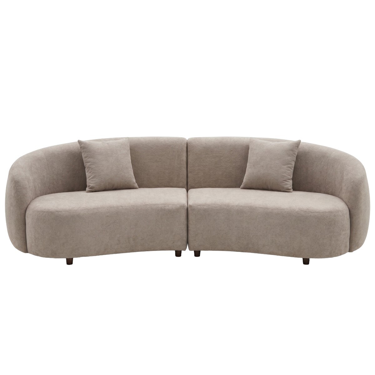 SOFA 4 PUESTOS 2PZS CURVED BEIGE #3 6243469 (CD) 