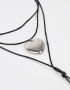 Collares Largos Con corazón Collar Con Corazón - Plateado