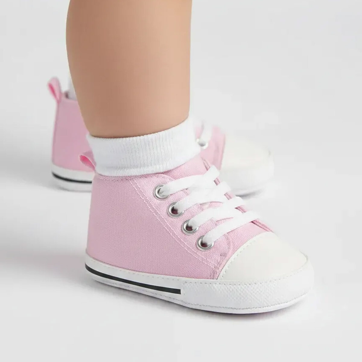 Calzado con Cordones Para Bebés 3 a 15 Meses - ROSA 