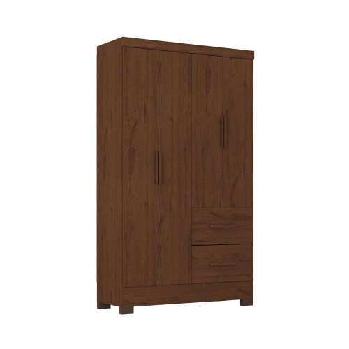 Ropero Primordial Max 4 Puertas 2 Cajones Jacaranda