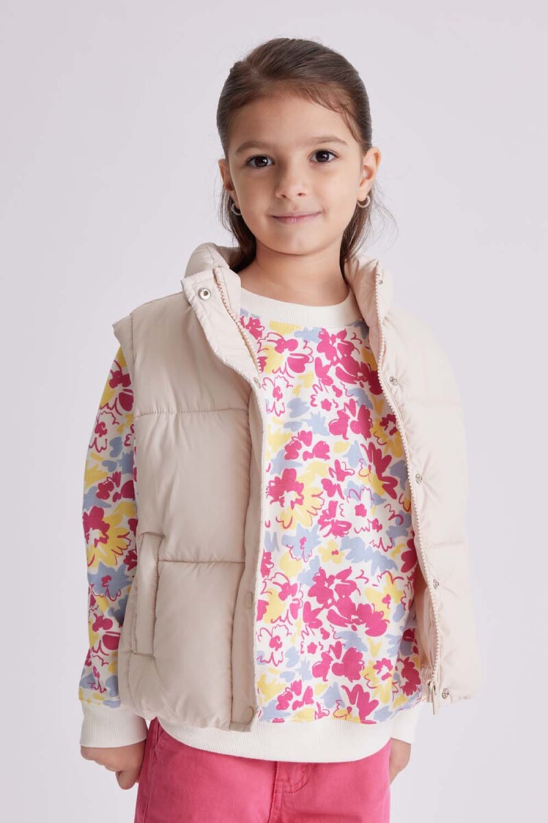 Chaleco abrigo Beige